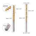 Uxcell M2 5 X 0 45 Spiral Flute Tap And 2 1mm Twist Drill Bit Set Metric Titanium Plated 6542 High Speed Steel Machine
