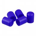 X Autohaux 5 Pcs 19mm 0 75 Silicone Hose Cap Intake Vacuum Tube End Plug For Car Blue