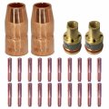 Mig Welding Gun Accessory Kit 0 035 In For Miller Millermatic M-10 M-15 And Hobart H-9 H-10 With 20 Contact Tips Gas Nozzles 2 