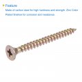 Uxcell M5 X 50mm Wood Screws Phillips Flat Head Carbon Steel Color Zinc Plated Self Tapping 100pcs
