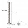 Uxcell M8 X 70mm Hex Head Screws Bolts Nuts Flat Lock Washers Kits 304 Stainless Steel Fully Thread Hexagon 4 Sets