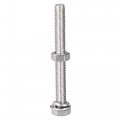 Uxcell M8 X 70mm Hex Head Screws Bolts Nuts Flat Lock Washers Kits 304 Stainless Steel Fully Thread Hexagon 4 Sets