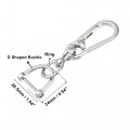 Uxcell 1 Set Car Fob Key Chains Keychains Holder For Men And Women Replacement Silver Tone Titanium