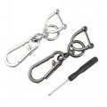 Uxcell 1 Set Car Fob Key Chains Keychains Holder For Men And Women Replacement Silver Tone Titanium