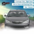 Passenger Right Side Mirror Glass Assembly With Plastic Back Plate Non-heated Compatible 2002-2006 Toyota Camry