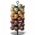 Xympo Coffee Pod Carousel For Nespresso Vertuo Capsules Holds 40 Pods 360a Rotating Stand Metal Black 