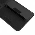 X Autohaux Black Universal Car Sun Visor Organizer Sunglasses Case Storage Pocket Hook And Loop Tape Abs Pu Leather For Suv Rv