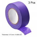 Uxcell 3pcs 25mm 1 Inch Wide 20m 21 Yards Masking Tape Painters Rolls Purple