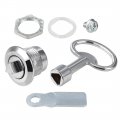Uxcell Cam Lock With Triangle Socket Key 3 4 Cylinder Length Fits On 8 Max Panel Thickness Zinc Alloy Chrome Plated Keyed Alike
