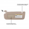 Left Driver Side And Right Passenger Sun Visor Assembly Beige With Makeup Mirror 852013k010qd Replacement For Hyundai Sonata
