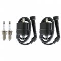 Labwork 2x Ignition Coil Spark Plug Replacement For Yamaha Virago 535 Xv535 1987-2000
