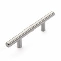 25 Pack Hamilton Bowes Satin Nickel Cabinet Hardware Pull Handle 3 76mm Hole Centers 5-3 4 Overall Length Euro Style 