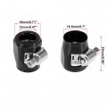 X Autohaux 4pcs An6 Hex Black Car Hose Finisher Flexible Rubber Pipe Clamp With Screw Band Adapter Fitting For Oil Fuel Water