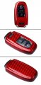 Cuztom Tuning Luxury Red Carbon Fiber Snap On Case For New Audi A3 A4 A5 A6 A7 S4 S5 S7 Rs Tt Type Key Fob