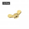 Uxcell Brass Wing Nuts M4 Butterfly Nut Hand Twist Tighten Fasteners For Furniture Machinery Electronic Equipment 12pcs