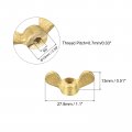 Uxcell Brass Wing Nuts M4 Butterfly Nut Hand Twist Tighten Fasteners For Furniture Machinery Electronic Equipment 12pcs
