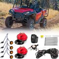 Universal Utv Atv Turn Signal Kit With 130db Horns Street Legal Blinker Rocker Switch For Polaris Rzr Ranger Maverick X3