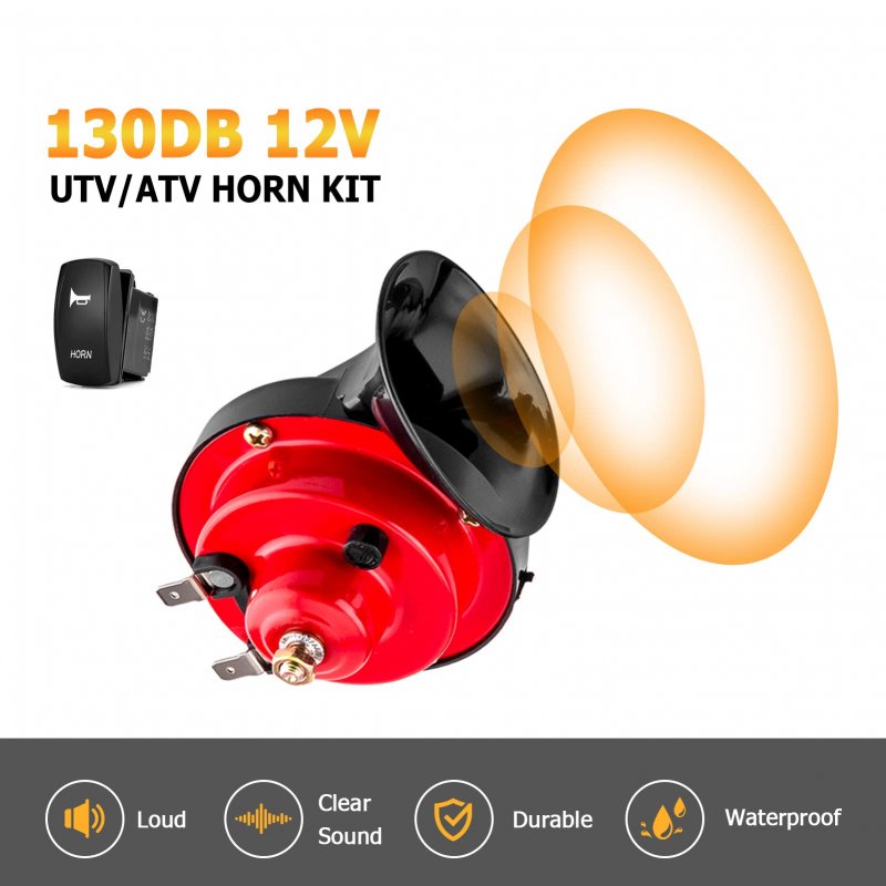 Universal Utv Atv Turn Signal Kit With 130db Horns Street Legal Blinker Rocker Switch For Polaris Rzr Ranger Maverick X3