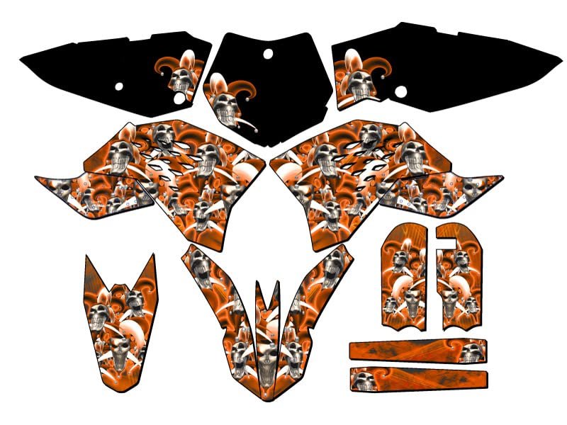 2009-2015 Sx 65 Jester Orange Senge Graphics Complete Kit For Ktm