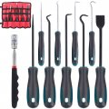 Glarks 10 In 1 Heavy Duty Hook And Pick Set 9pcs Precision Scraper With A 19 To 69 Cm Telescopic Magnetic Pickup Tool For 