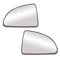 Mirror Glass Driver And Passenger Side Pair For Chevy Cobalt 2005 2010 Non Heated Flat With Backing Plate Fits Coupe Sedan 