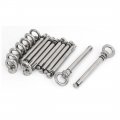 A M6x100mm 304 Stainless Steel Expansion Screw Closed Hook Anchor Bolt 10pcs 