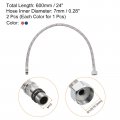 Uxcell 24inch Long Faucet Supply Line Connector 2pcs G1 2 Female Compression Thread X M10 Male Braided Short 304 Stainless
