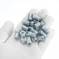 Uxcell 1 4-20 X 15mm Threaded Inserts For Wood 50pcs Nuts Insert With Hex Wrench And Drill Bit Gold Tone