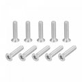 Uxcell M3x14mm Torx Security Machine Screws 20pcs 316 Stainless Steel Countersunk Head Tamper Proof Screw Fasteners Bolts