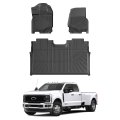 F250 Floor Mats Car For 2017-2026d F350 F450 Supercrew Cab All Weather Mat For F350 Accessories Heavy Duty Rubber 