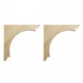 Waddell Hardwood Grand Arch Corbel Set Of 2 Large 10 X10 Includes Pre-installed Keyhole Plate Decoratives For Countertops 