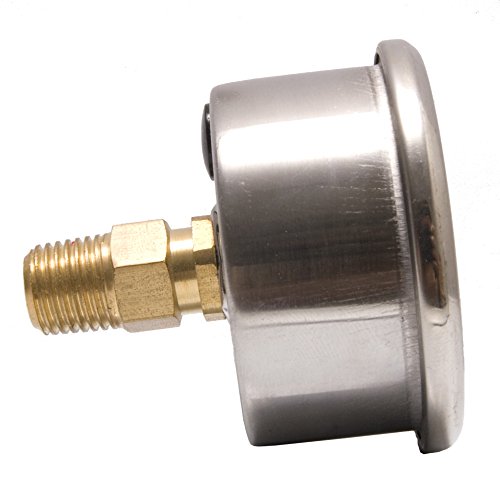 2 Oil Filled Pressure Gauge 1 4 Npt Center Back Mount 3000 Psi