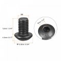 Uxcell M8x12mm Hex Socket Button Head Cap Bolts Screws Alloy Steel 10pcs