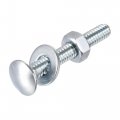 Uxcell 1 4-20 X 1-3 4 Square Neck Carriage Bolts With Nuts Washers Carbon Steel Coach Bolt Screws 10 Set
