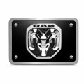 Ipick Image Made For Ram 2019 3d Metal Logo On Black Billet Aluminum 2 Inch Tow Hitch Cover