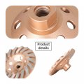 Waltyotur 5 Inch Diamond Cup Grinding Wheel 18-segments Heavy Duty Turbo Row Disc Segments 8-11 Arbor For Angle Grinder