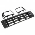 Kuafu 3pcs Grille Headlight Bezel Compatible With 1992-1997 Ford Bronco F-150 F-250 F-350 Hd Replacement For Fo1200172