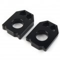 Fsfy 2pcs Cnc Motorcycle Rear Axle Blocks Chain Adjuster For Suzuki Drz400sm 2004 2005 2006 2007 2008 2009 2010-2015 Black