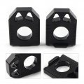 Fsfy 2pcs Cnc Motorcycle Rear Axle Blocks Chain Adjuster For Suzuki Drz400sm 2004 2005 2006 2007 2008 2009 2010-2015 Black