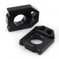 Fsfy 2pcs Cnc Motorcycle Rear Axle Blocks Chain Adjuster For Suzuki Drz400sm 2004 2005 2006 2007 2008 2009 2010-2015 Black