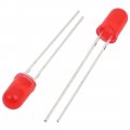 Aexit 100pcs Dc Lighting Fixtures And Controls 2 0-2 4v 20ma Bright Led Lamps 5mm Diameter Red Light Emitting Diodes