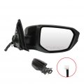 Passenger Side View Mirror For 2016 Honda Civic Black Smooth Power Manual Folding Abs