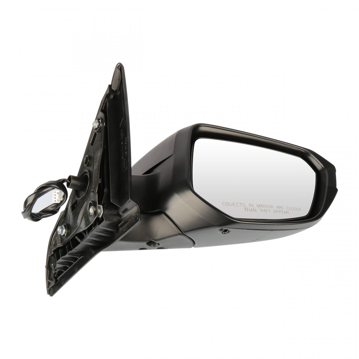Passenger Side View Mirror For 2016 Honda Civic Black Smooth Power Manual Folding Abs