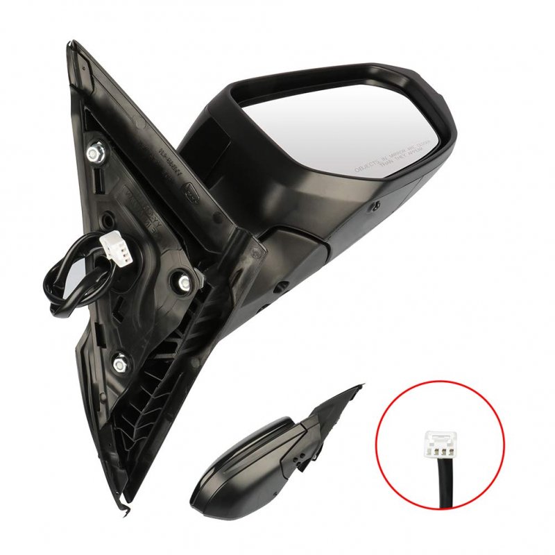 Passenger Side View Mirror For 2016 Honda Civic Black Smooth Power Manual Folding Abs
