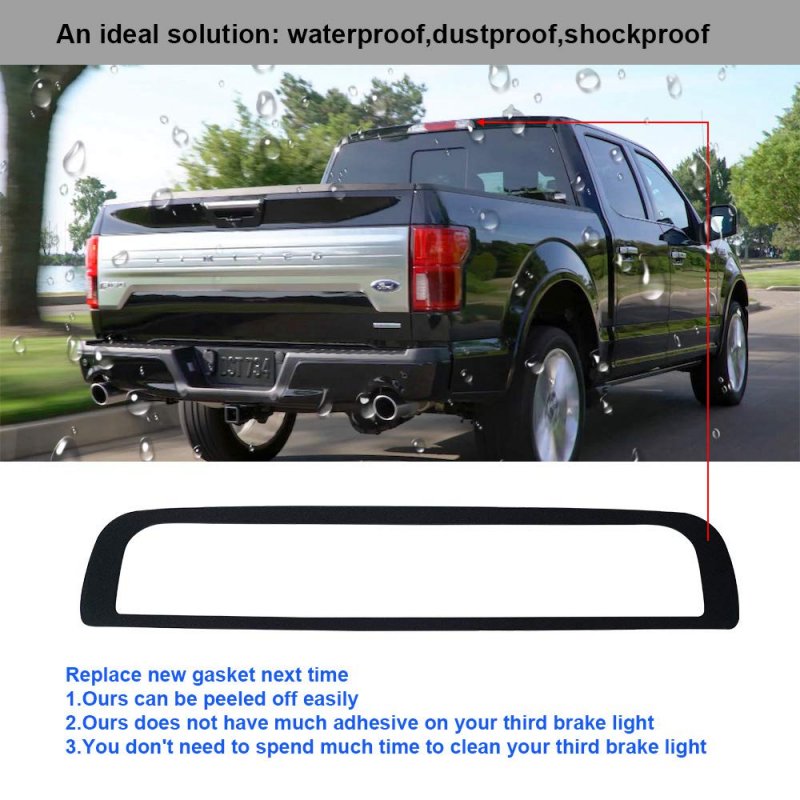 Third Brake Light Seal Gasket For Chevy Silverado Gmc Sierra 1500 2500 3500 2014 To 2018 Rear Cab High Mount Stop Lamp