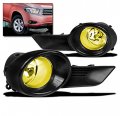 Bumper Driving Yellow Fog Lights Lamps W Black Bezels For 2008-2010 Toyota Highlander 