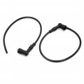 Uxcell 4pcs Silicone 90 Degree Motorcycle Motor Engine Spark Cap Ignition Wire Cable Black