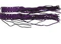 Purple And Black Motorcycle Leather Fringed Brake Clutch Cover 