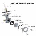 1pz Ac1-pk1 Fuel Valve Switch Shut Off Petcock W Knob Replacement For Arctic Cat 250 300 375 400 454 500 0423-146 0470-344