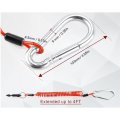 4ft 1 22m Breakaway Trailer Cable Stainless Steel Spring Coiled Wire Rv Safety Strap With Ground Clip For Trailers Boats Mobile